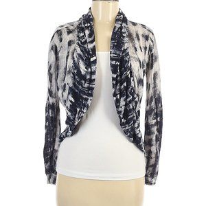 NIC+Zoe draped open front linen blend cardigan